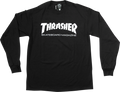 THRASHER SKATE MAG L/S BLACK/WHT