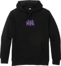 METAL LOGO EMBROIDERED HOODIE BLACK