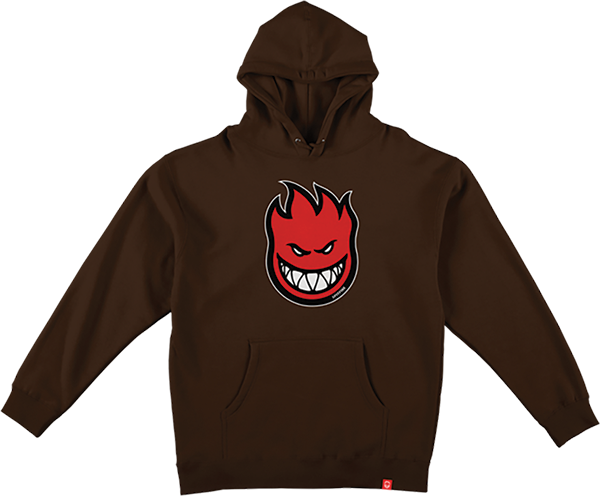 SPITFIRE BIGHEAD FILL HOODIE M-BROWN/RED