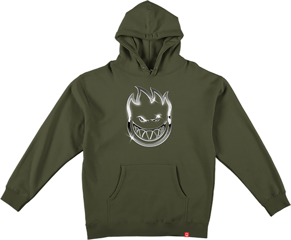 SPITFIRE CHROME BIGHEAD HOODIE ARMY