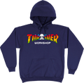 THRASHER X AWS SPECTRUM HOODIE NAVY