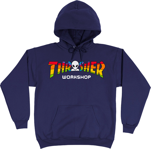 THRASHER X AWS SPECTRUM HOODIE NAVY