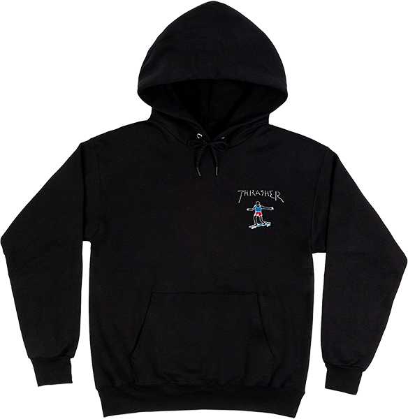 THRASHER GONZ MINI LOGO HOODIE BLACK