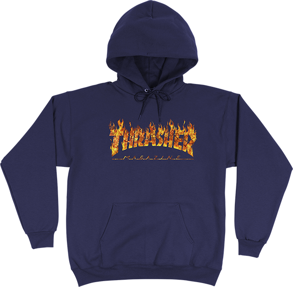 THRASHER INFERNO HOODIE NAVY