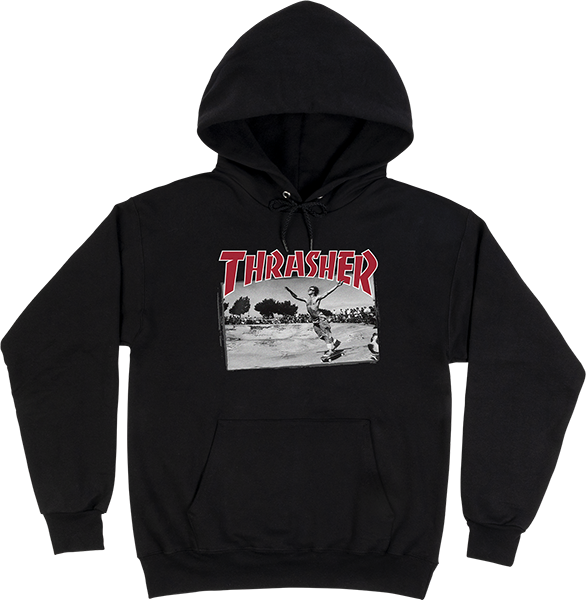 THRASHER JAKE DISH HOODIE BLACK *sale*
