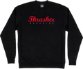 THRASHER SCRIPT CREW/SWT BLACK