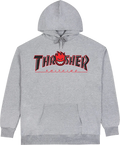 THRASHER X SF BIG HEAD OUTLINE HOODIE ASH