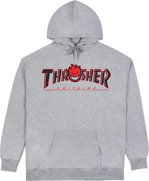 THRASHER X SF BIG HEAD OUTLINE HOODIE ASH