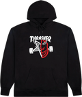 THRASHER X SF LOC HOODIE BLACK