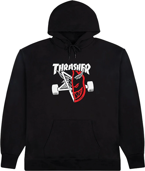 THRASHER X SF LOC HOODIE BLACK