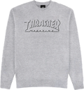 THRASHER SHADOW MAG LOGO CREW SPORT GREY