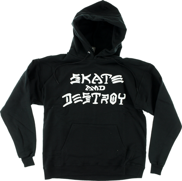 THRASHER SK8 & DESTROY HOODIE BLACK