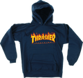THRASHER FLAMES HOODIE NAVY