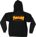 THRASHER FLAMES HOODIE BLACK