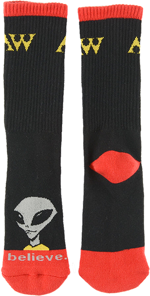 ALIEN WORKSHOP VISITOR CREW SOCKS BLACK 1pr
