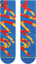 ALVA SPLATTER MERGE4 CREW SOCK BLUE
