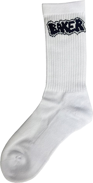 BAKER SOCK OF DESTRUCTION CREW SOCKS WHT