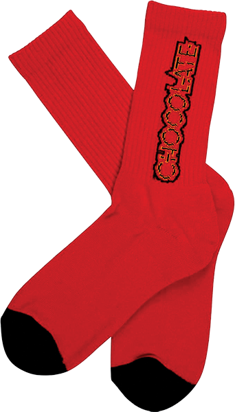 CHOCOLATE PARLIAMENT CREW SOCKS RED 1pr