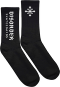 DISORDER LOGO CREW SOCKS BLK/WHT