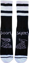 DOOM SAYERS SNAKE SHAKE CREW SOCKS BLK/WHT 1 pair