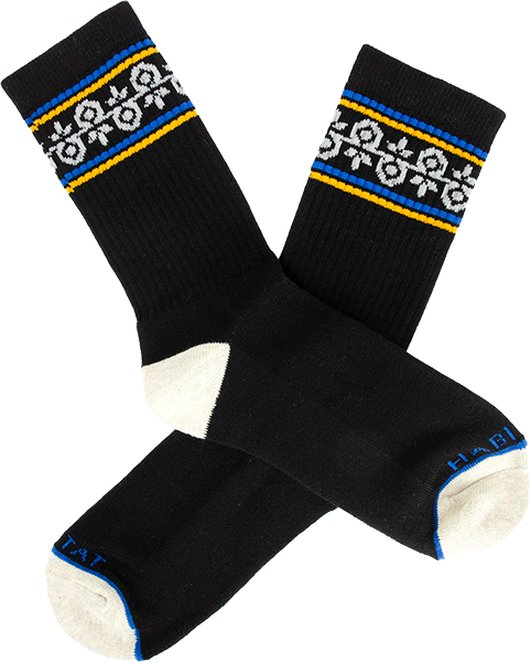 HABITAT GEO-POD CREW SOCKS BLACK 1pr