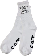 HARD LUCK OG CREW SOCKS WHT/BLK 1pr sale