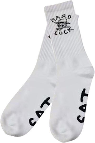 HARD LUCK OG CREW SOCKS WHT/BLK 1pr sale
