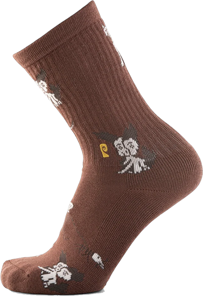 PSOCKADELIC DOG WORLD CREW SOCKS SUNBURN