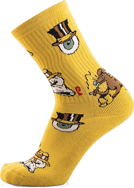 PSOCKADELIC GANG GANG CREW SOCKS MISTED YELLOW