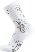 PSOCKADELIC GHOST LOVE CREW SOCKS WHITE
