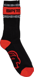 SPITFIRE CLASSIC 87 BH SWIRL 3/PK SOCK BLK/WHT/RED