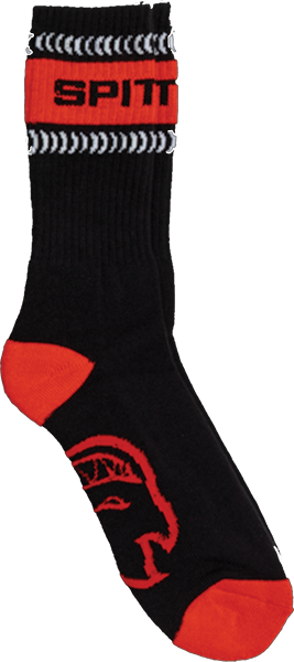 SPITFIRE CLASSIC 87 BH SWIRL 3/PK SOCK BLK/WHT/RED