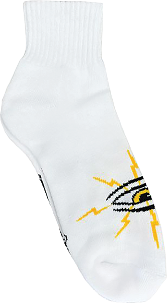TOY MACHINE LIGHTENING EYE ANKLE SOCKS WHITE 1pr