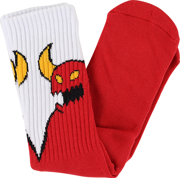 TOY MACHINE SKETCHY MONSTER CREW SOCKS RED