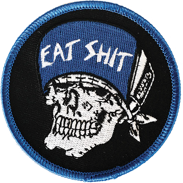 SUICIDAL SKATES EAT SHIT PATCH 2.5" BLUE