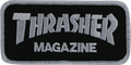 THRASHER MAG LOGO PATCH BLK/SIL