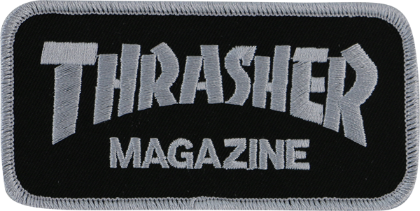 THRASHER MAG LOGO PATCH BLK/SIL