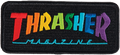THRASHER RAINBOW MAG PATCH BLACK