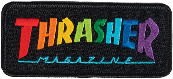 THRASHER RAINBOW MAG PATCH BLACK