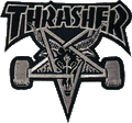 THRASHER SK8-GOAT PATCH BLK/SIL