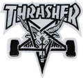 THRASHER SK8-GOAT PATCH WHT/BLK