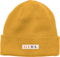 GIRL LETTERPRESS BEANIE GOLD