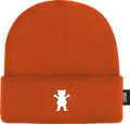 GRIZZLY OG BEAR EMBROIDERED BEANIE ORANGE *sale*