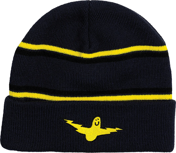 KROOKED BIRD LIGHTENING CUFF BEANIE NAVY/YEL/BLK