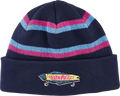 KROOKED BORED CUFF BEANIE NAVY/BLU/MAGENTA