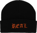 REAL SCRIPT BEANIE BLK/ORG