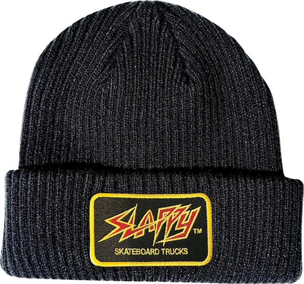 SLAPPY THROWBACK PATCH BEANIE BLACK