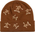 THRASHER GONZ PATTERN BEANIE-BROWN