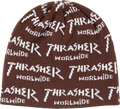 THRASHER WORLWIDE SKULLY BEANIE BROWN