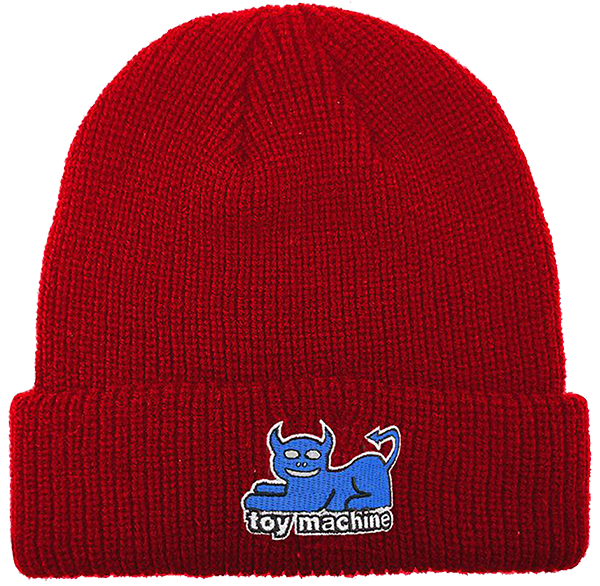 TOY MACHINE DEVIL CAT DOCK BEANIE RED *sale*